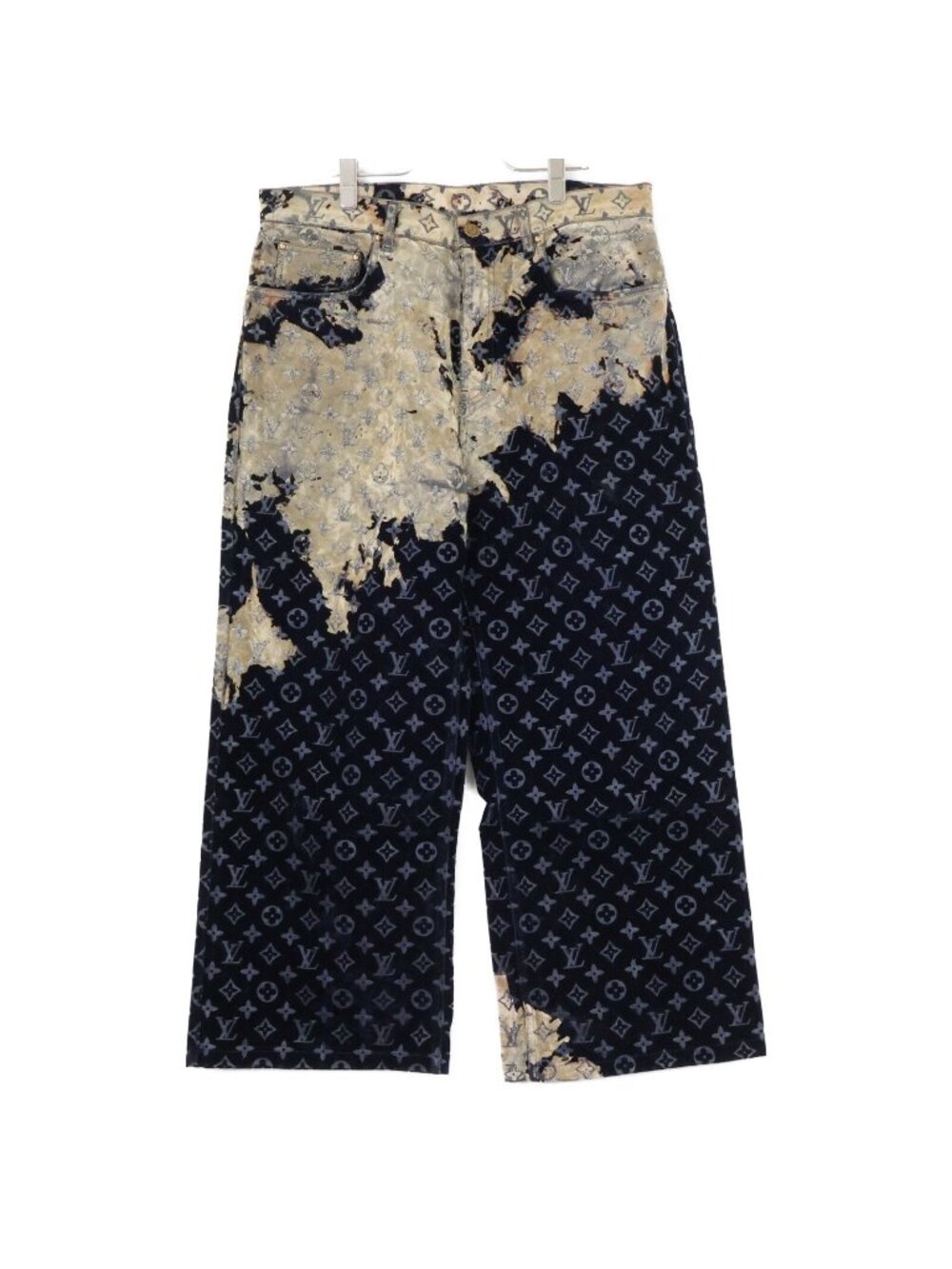 Louis Vuitton Frv Monogram Bleached Zip Fly Velour Pants 34